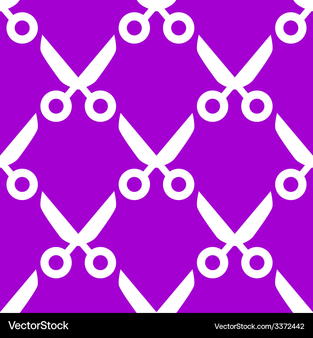Scissors web icon flat design seamless pattern vector image