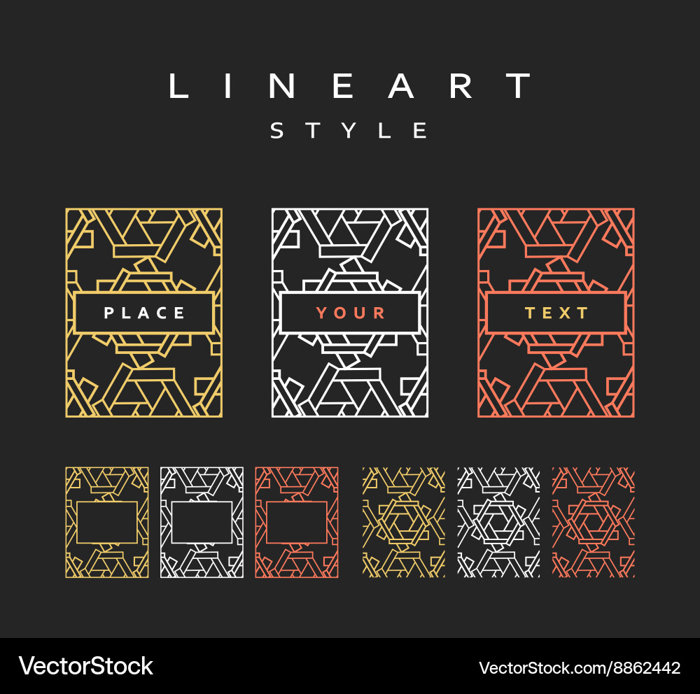 Set of design elements labels and frames Vector Image
