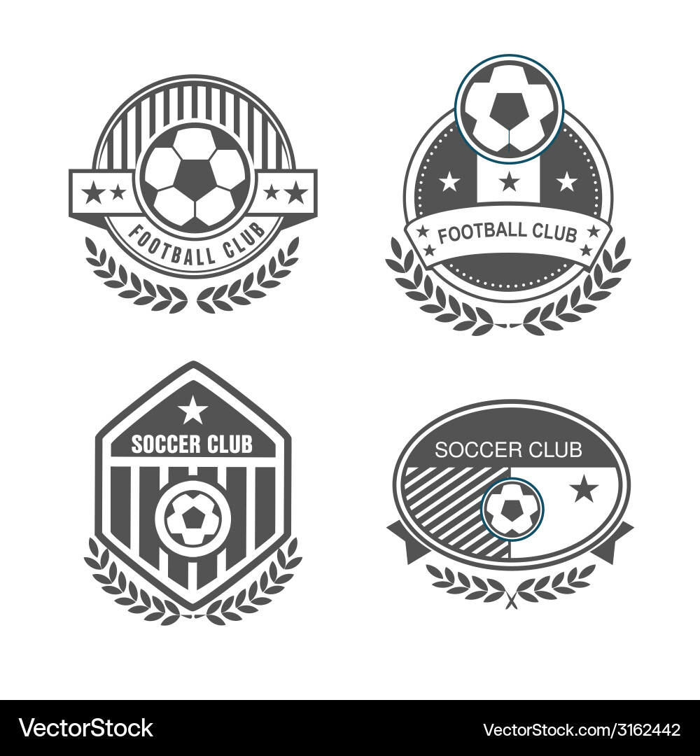 Sport Logo Set - Football Badges vector image