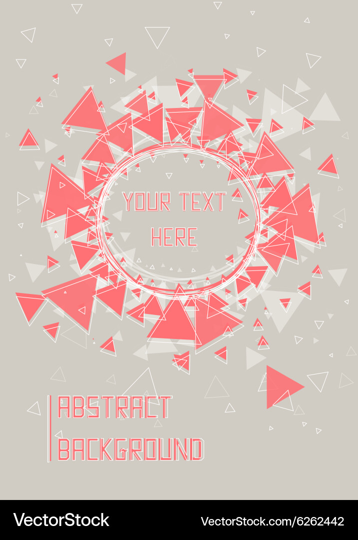 Triangles stars and circle pattern background vector image