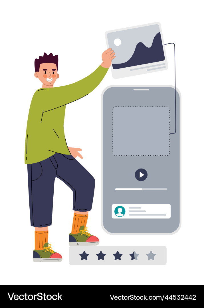 Ui ux designer arrangement interface elements vector image