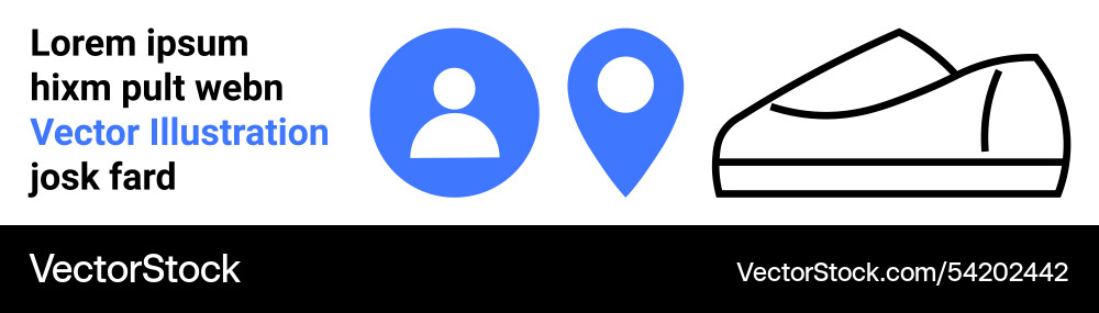 User profile and location map pin icons User profile and location map pin icons vector image