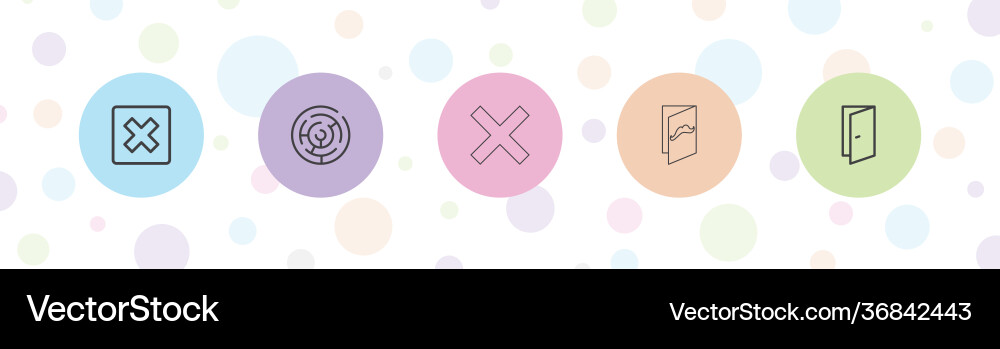 5 exit icons 5 exit icons Vector Image