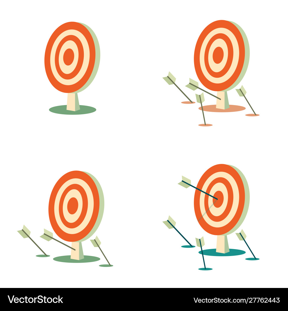 Abstract target flat design icon Abstract target flat design icon vector image
