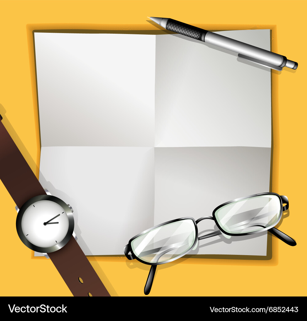 Border design with stationaries vector image