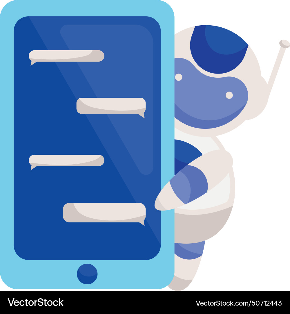 Chatbot virtual assistant Vector Image