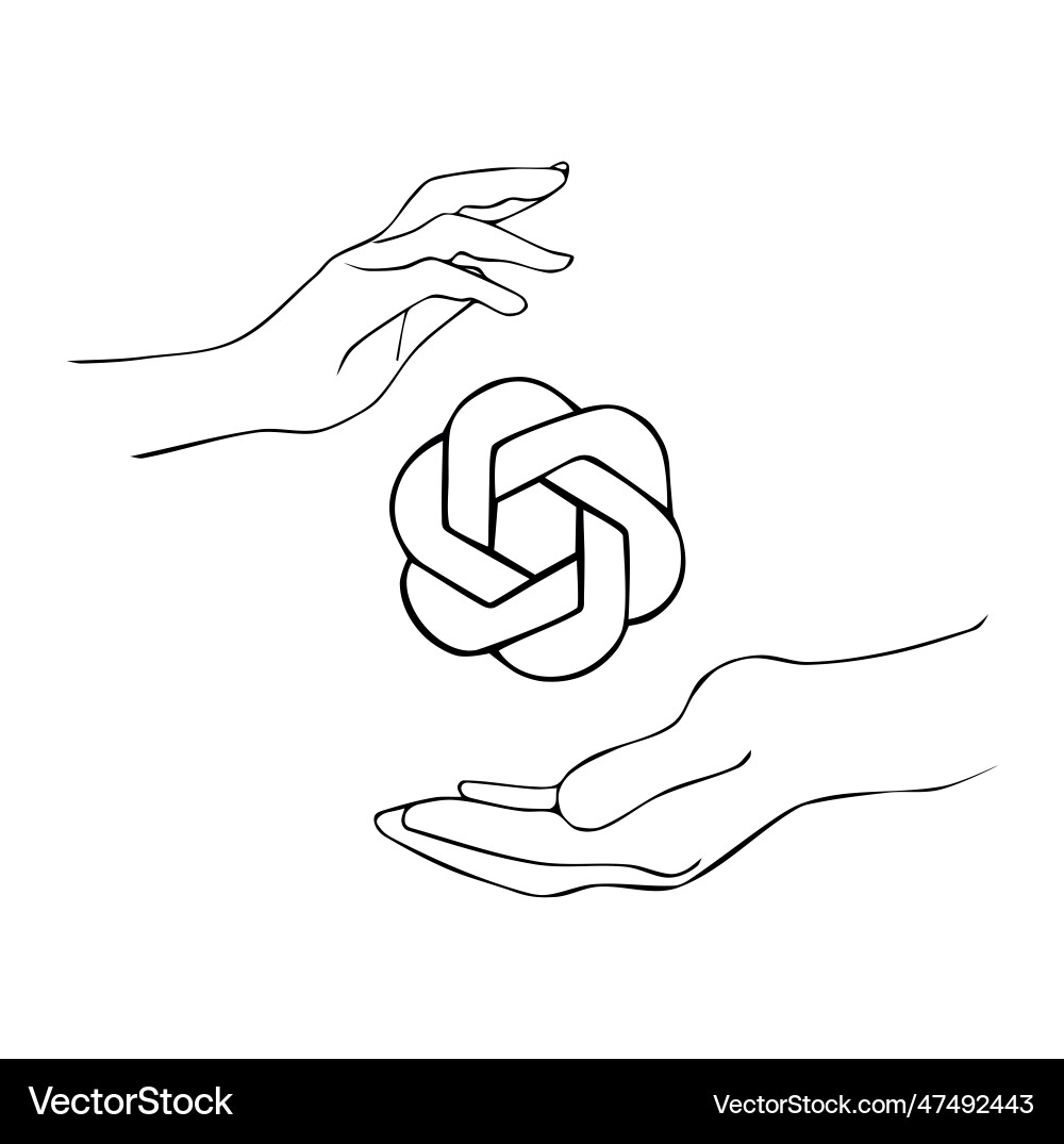 Chatgpt open ai the concept of human interaction Chatgpt open ai the concept of human interaction vector image