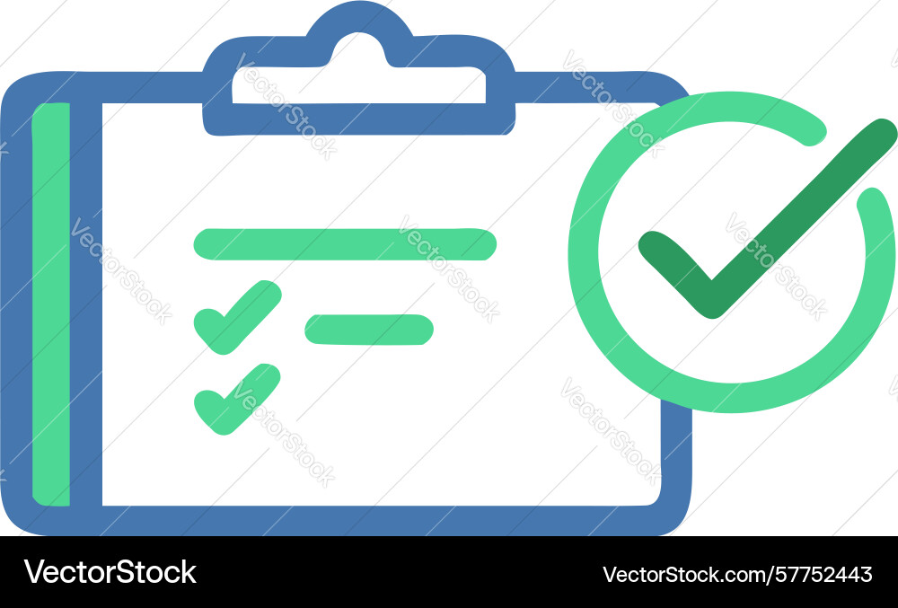 Checklist clipboard icon for task completion vector image
