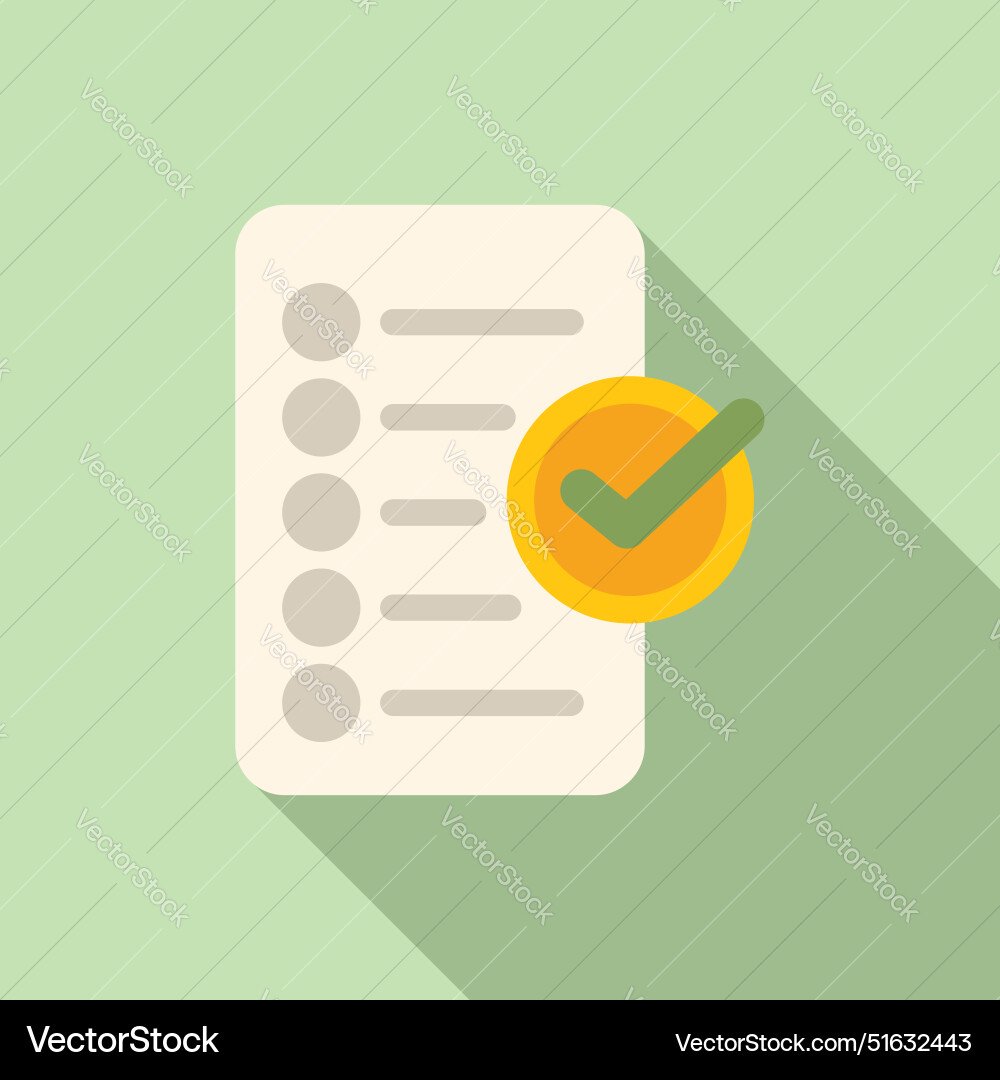 Checklist with approved checkmark icon for task Checklist with approved checkmark icon for task vector image