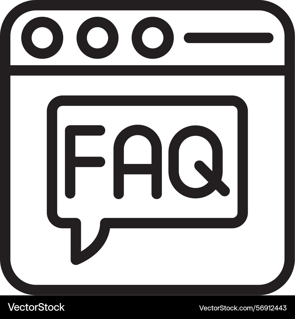 Faq linear style icon design vector image