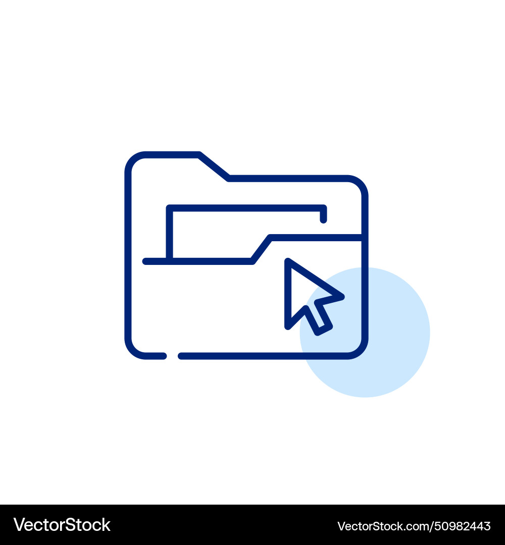 File folder and mouse click digital files access Vector Image