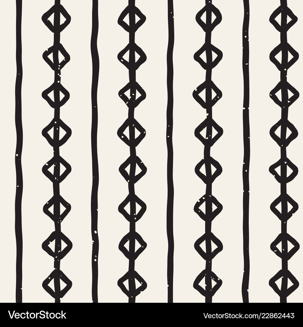 Hand drawn black and white ink abstract seamless Hand drawn black and white ink abstract seamless vector image
