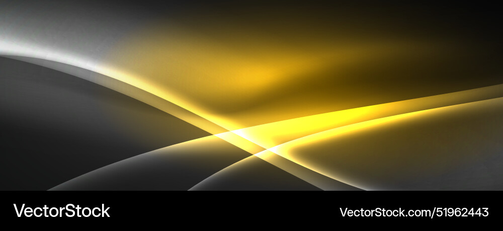 Lines and waves with neon light effect background Vector Image