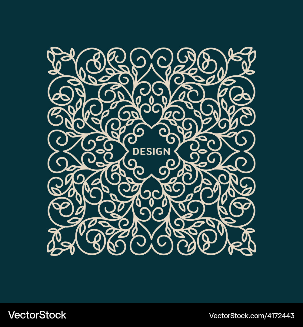 Monogram design element vector image