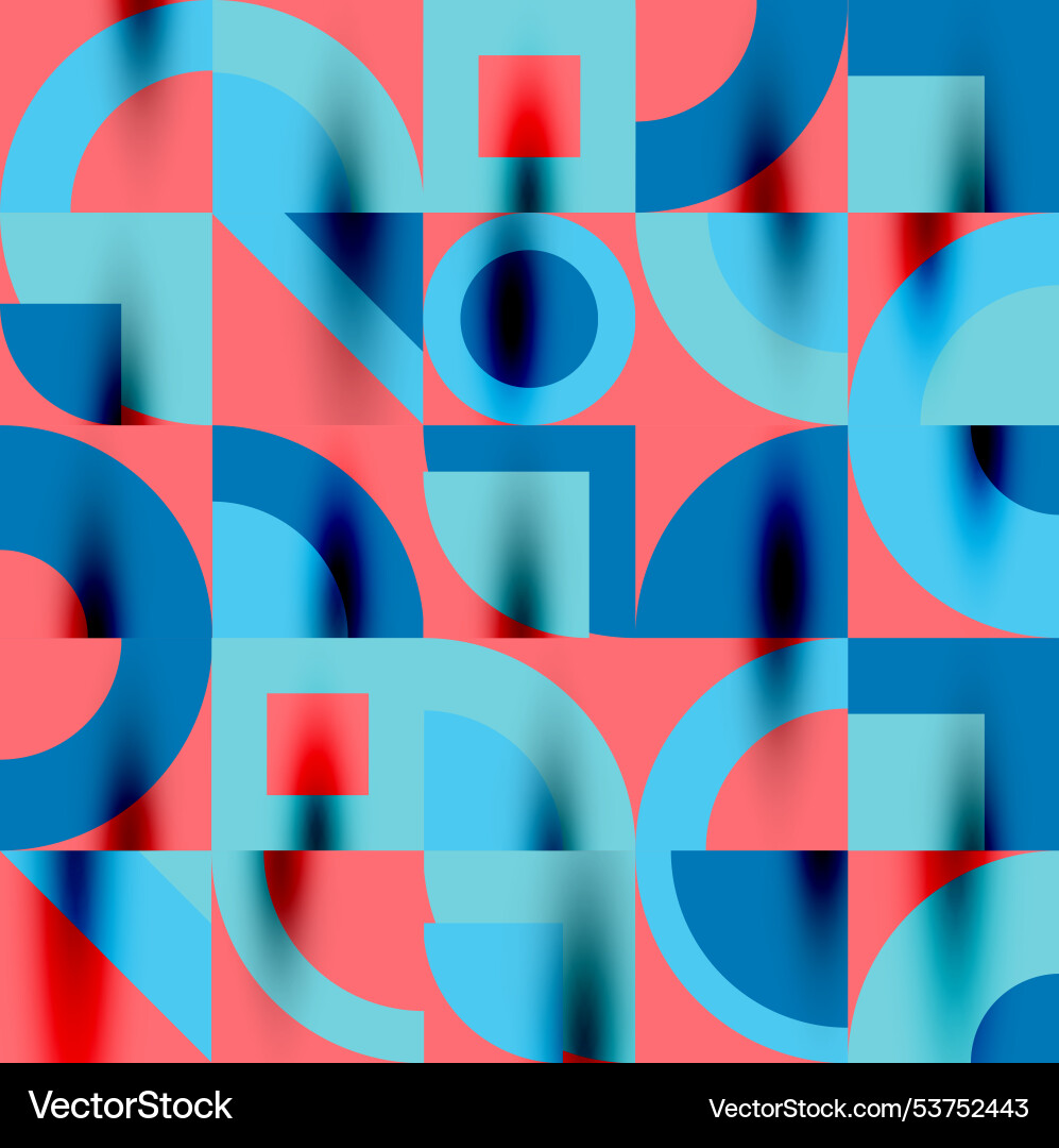 Neo memphis geometric pattern with circles Vector Image
