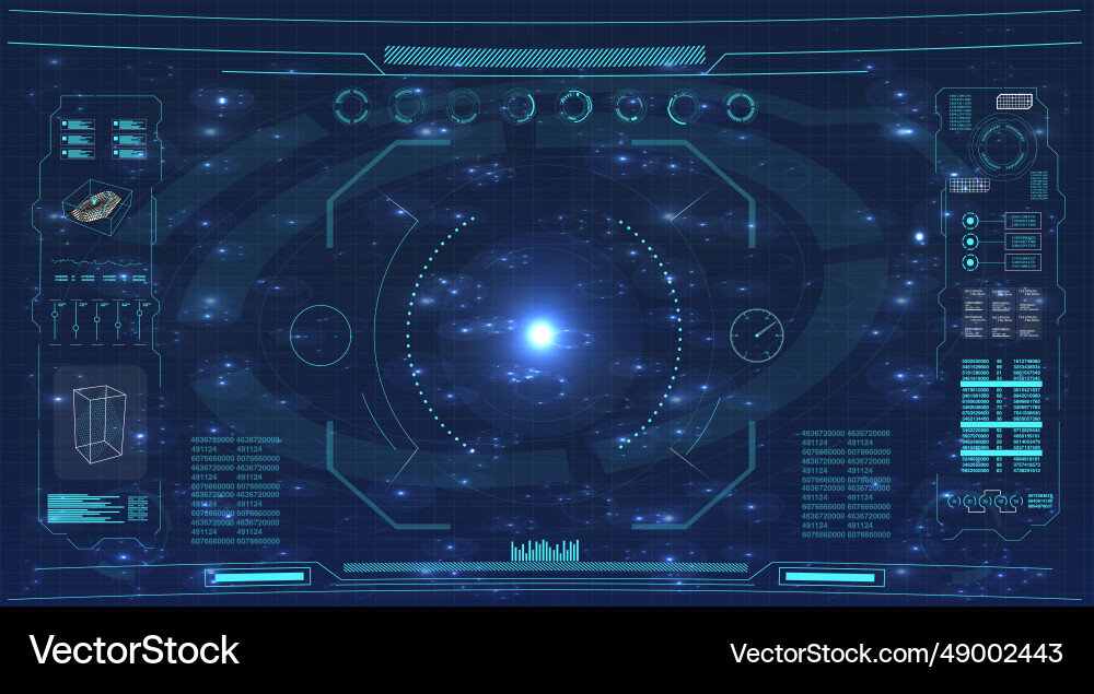Precision hud grid design Vector Image