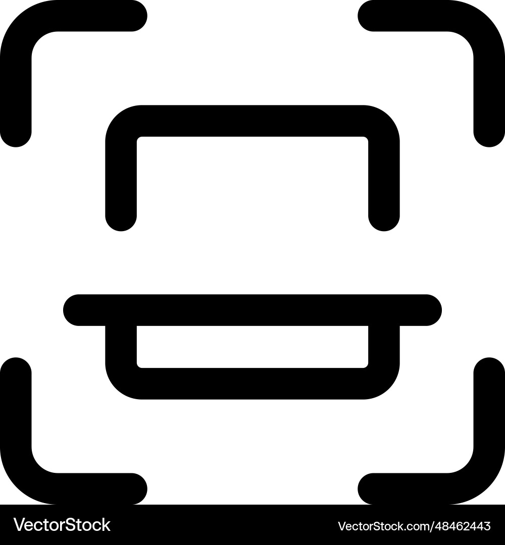 Scanner for reading qr codes and barcodes vector image