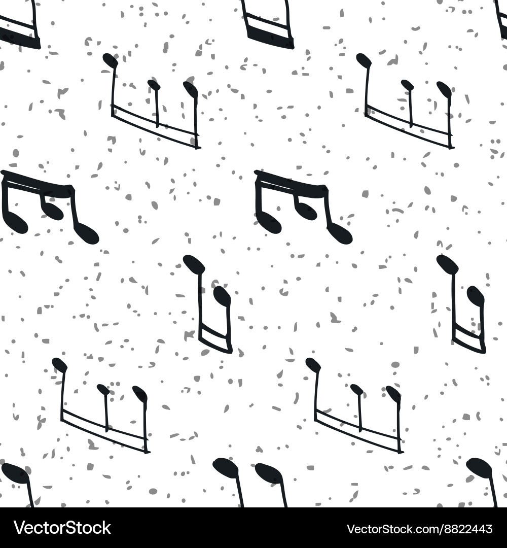 Seamless pattern with music notes vector image