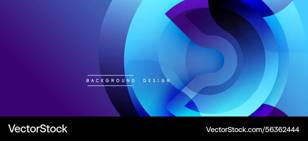 Abstract circles overlap creating dynamic blue Abstract circles overlap creating dynamic blue Vector Image