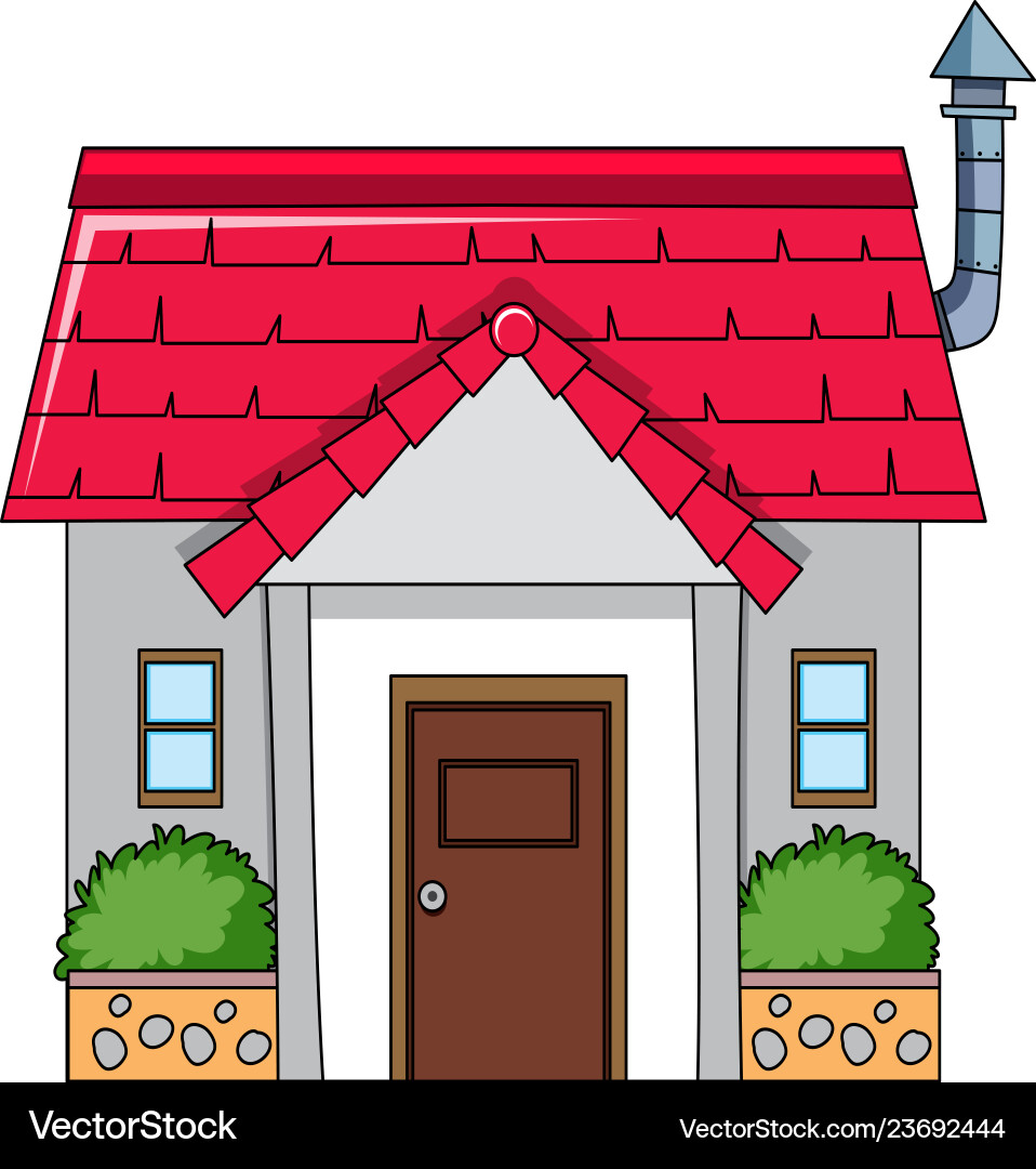 An isolated simple house Royalty Free Vector Image