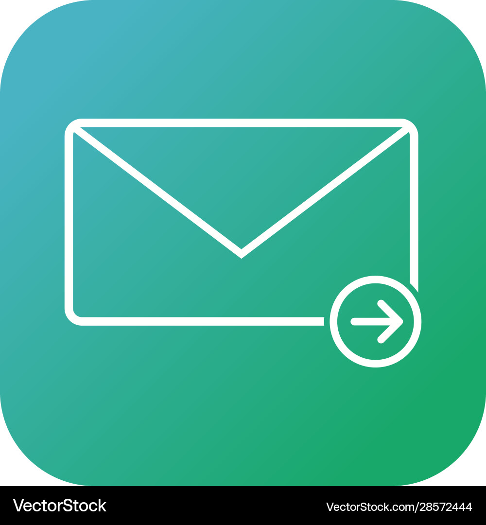Beautiful sending message line icon Vector Image
