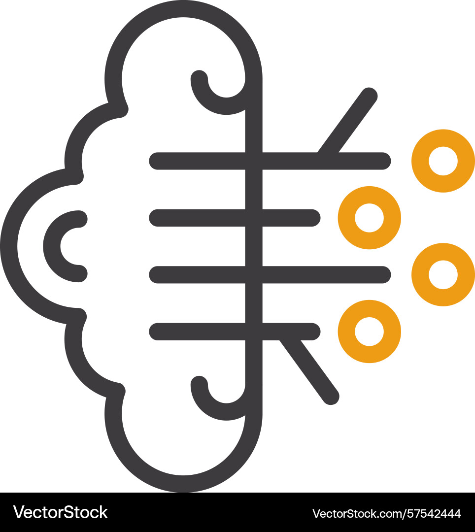 Brain circuit two color icon Vector Image