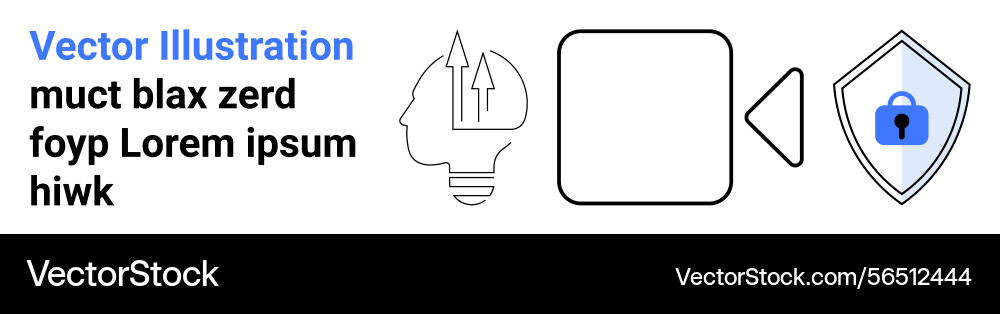 Brainstorming data security and communication Brainstorming data security and communication vector image