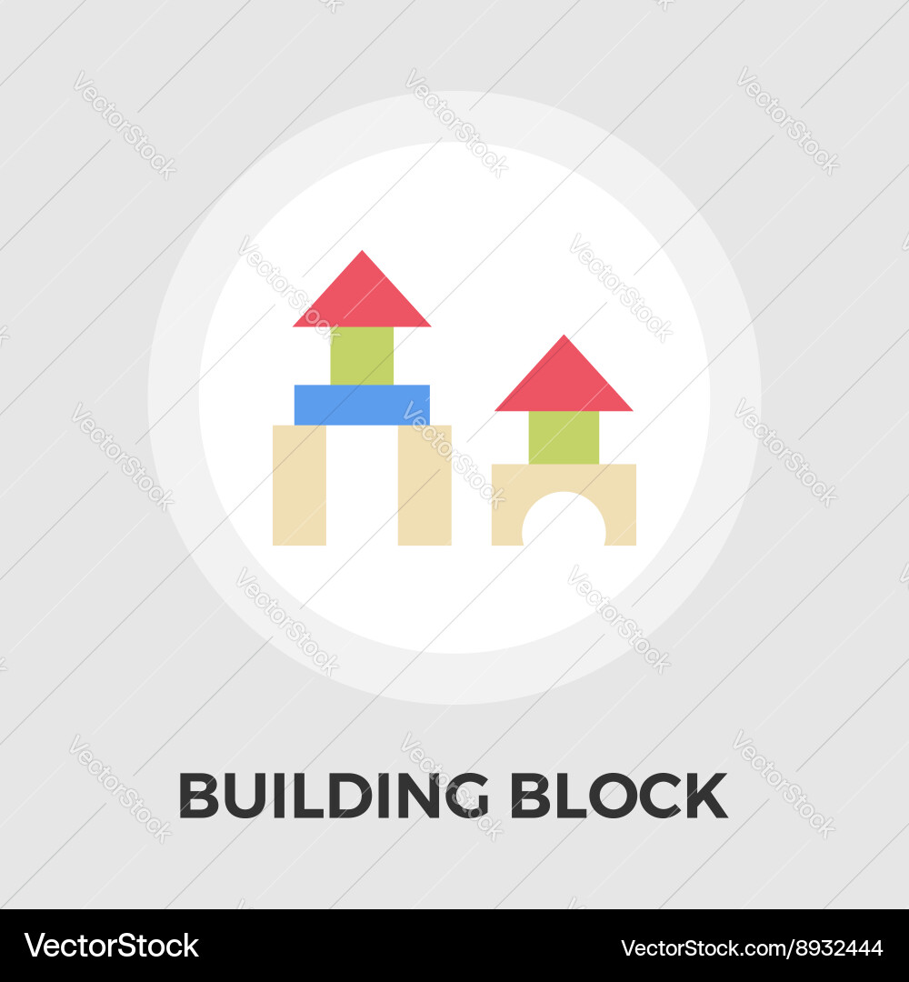 Building block icon vector image