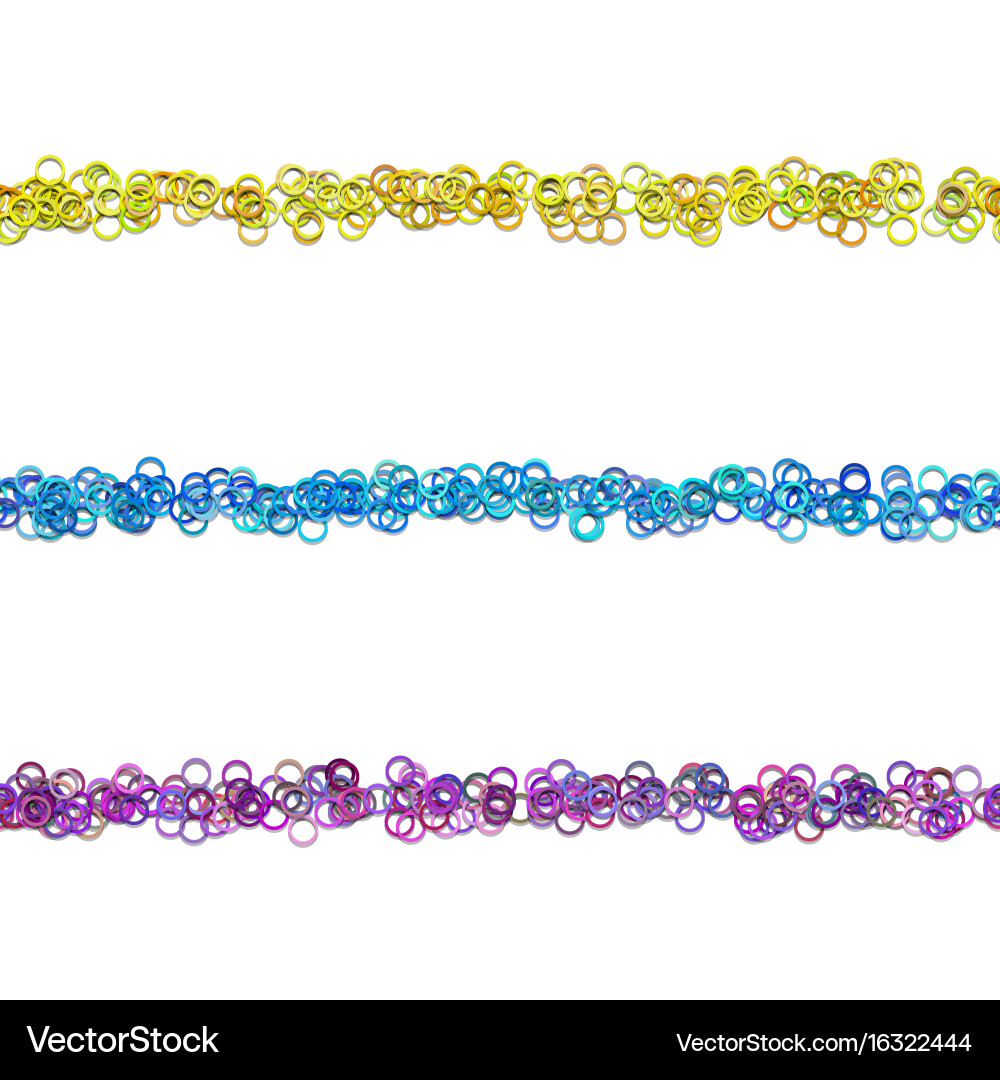 Circle pattern text divider line design set from vector image