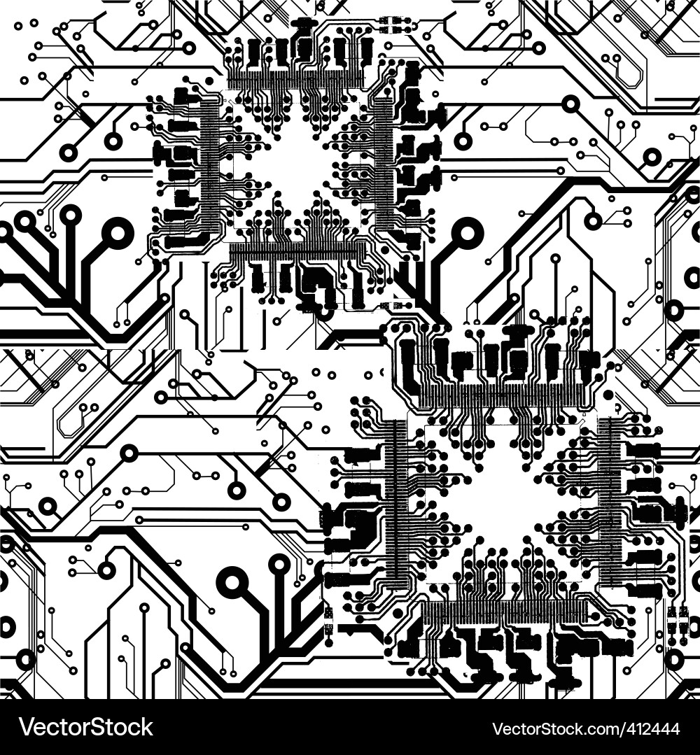 Complex Circuit Board Pattern vector image