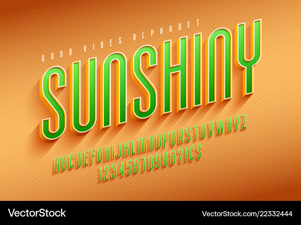 Condensed 3d display font design alphabet Condensed 3d display font design alphabet vector image