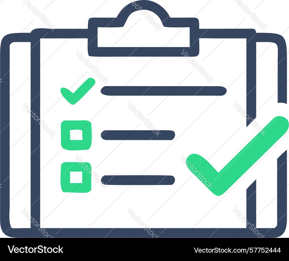 Document clipboard icon for reporting forms vector image