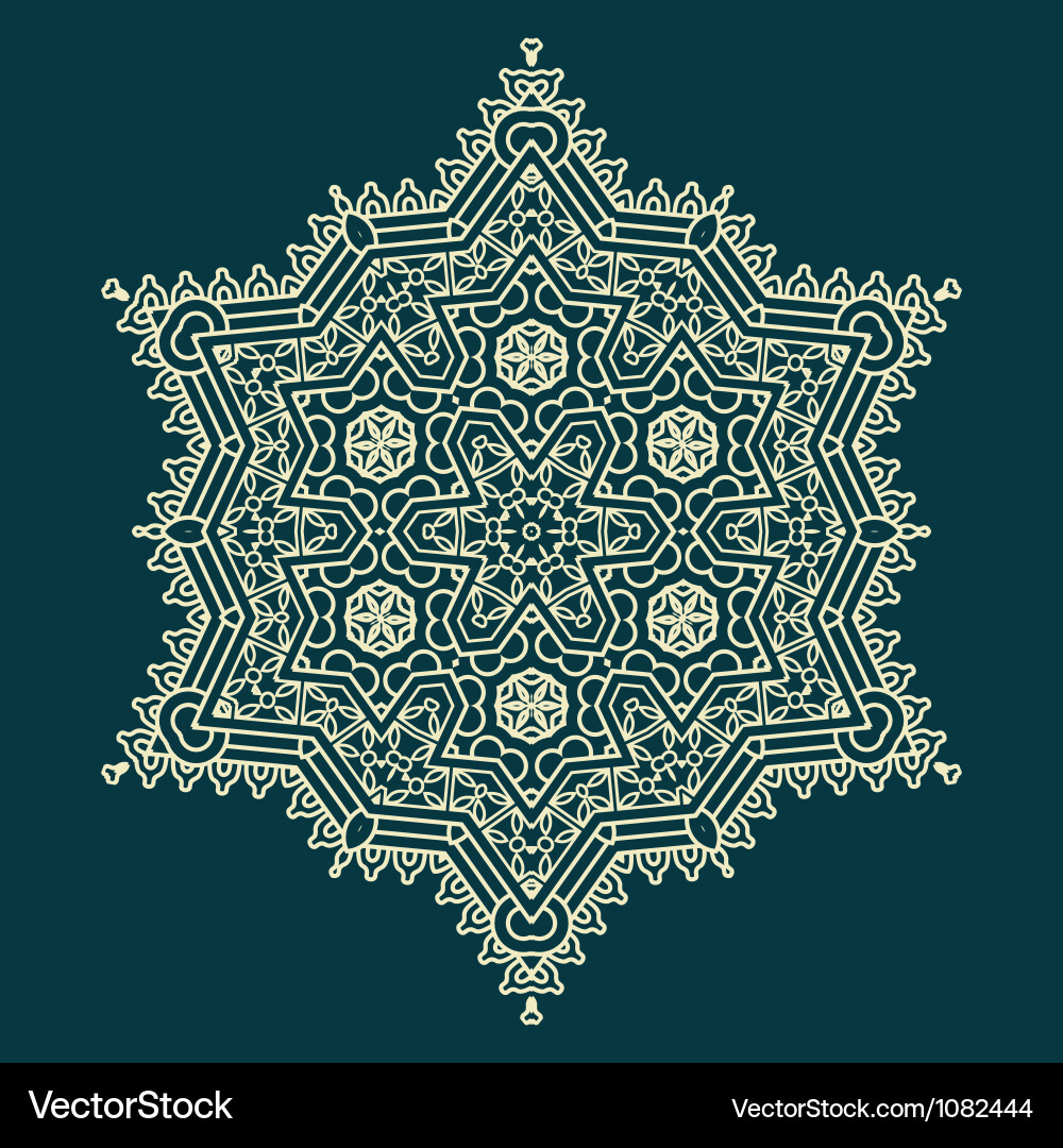 Elegant Snowflake Pattern vector image
