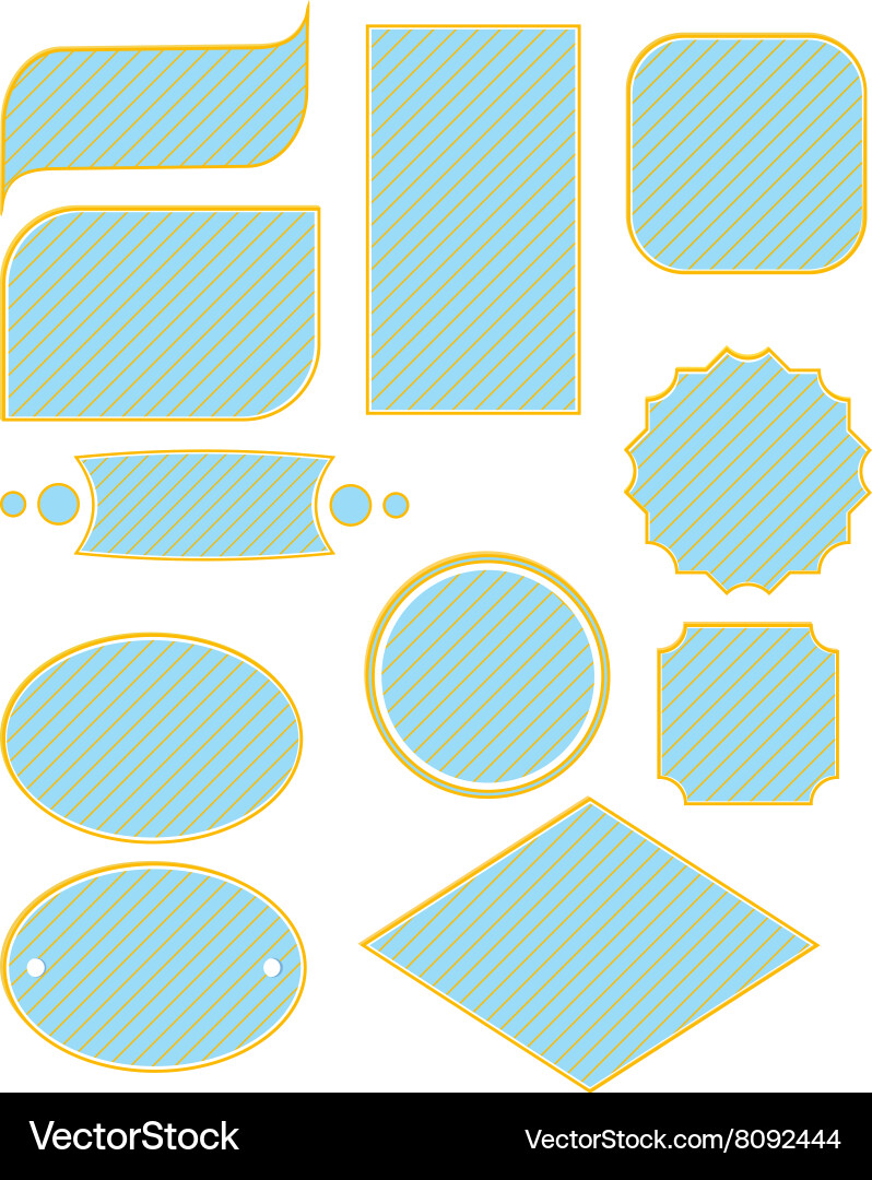 Frame and label set for frames vector image