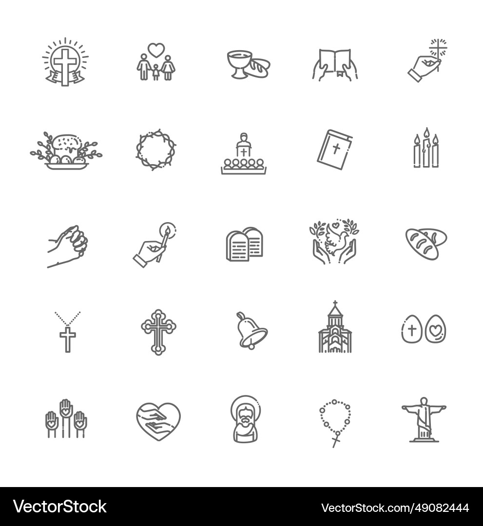 Icons set christianity Symbole Icons set christianity Symbole vektorbild