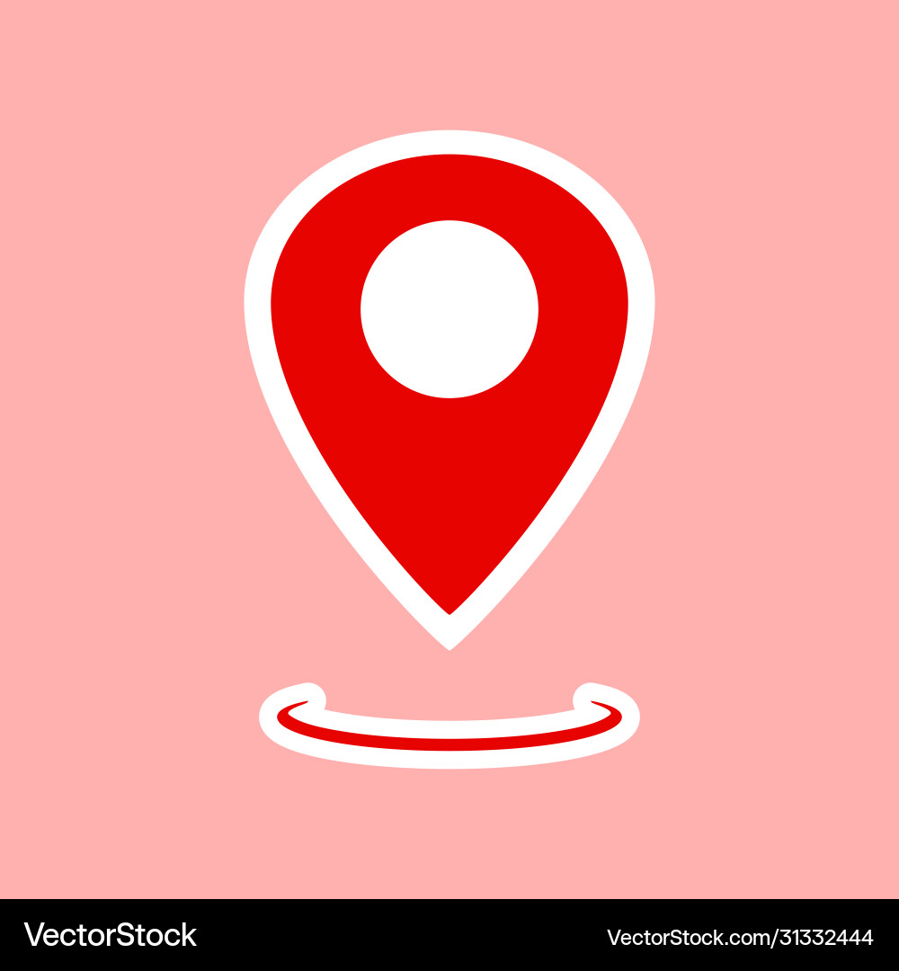Kartenzeiger Geo-Pin-Standort-Icon oder Geolokation vektorbild