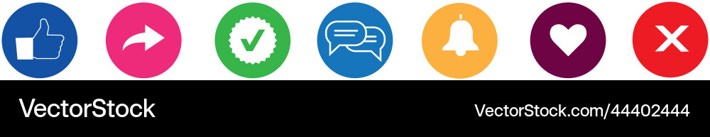 Like comment share and save button icon set o Like comment share and save button icon set o Vector Image