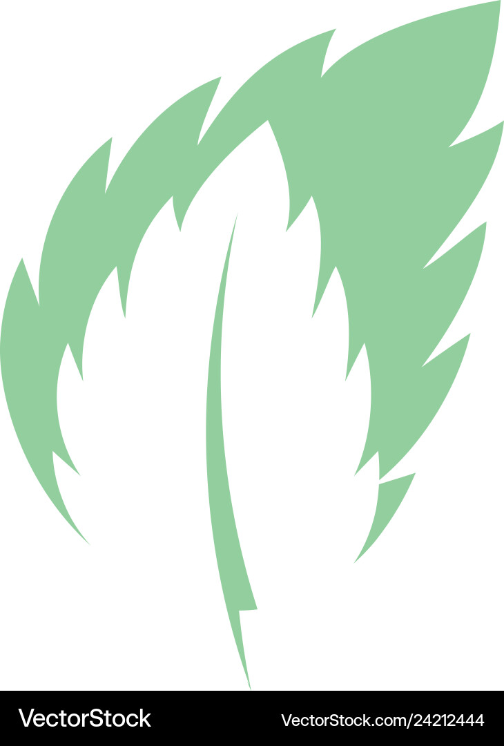 Mint leaves flat icon Mint leaves flat icon vector image