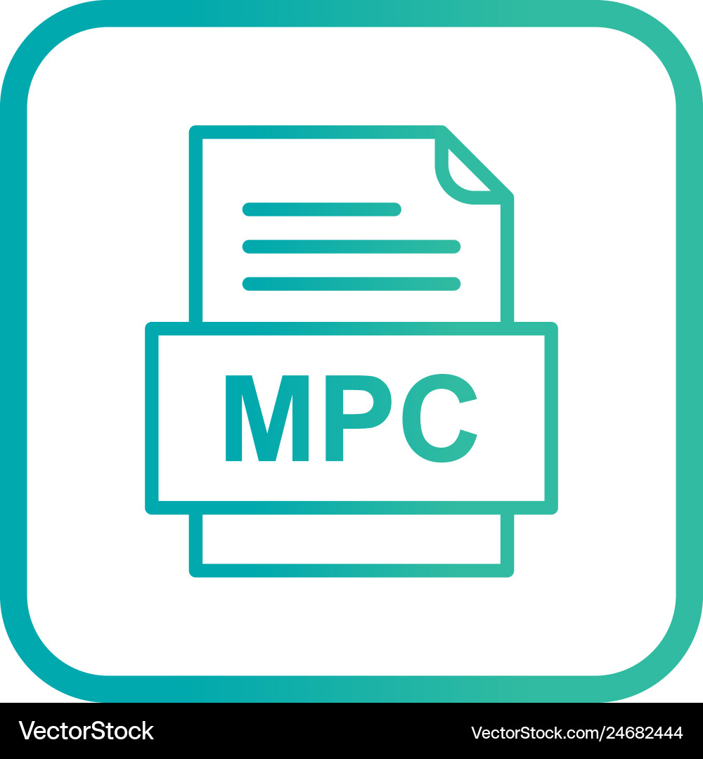 Mpc file document icon Vector Image