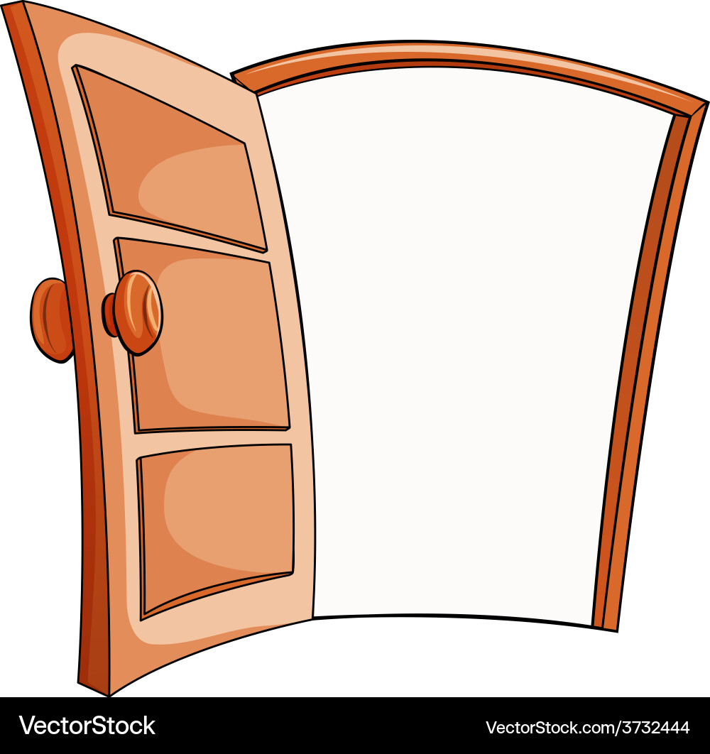 Open Wooden Door (3732444) – Royalty-Free Vector | VectorStock, image size:1000x1062