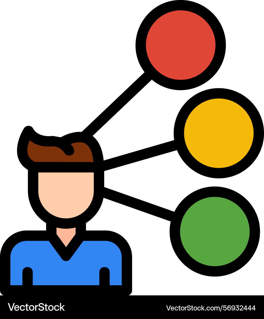 Predictive dialer line filled style icon design vector image