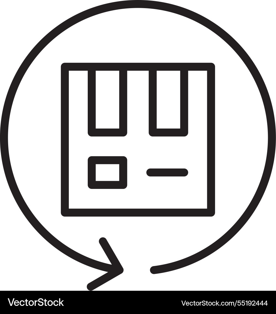 Return box line icon design vector image