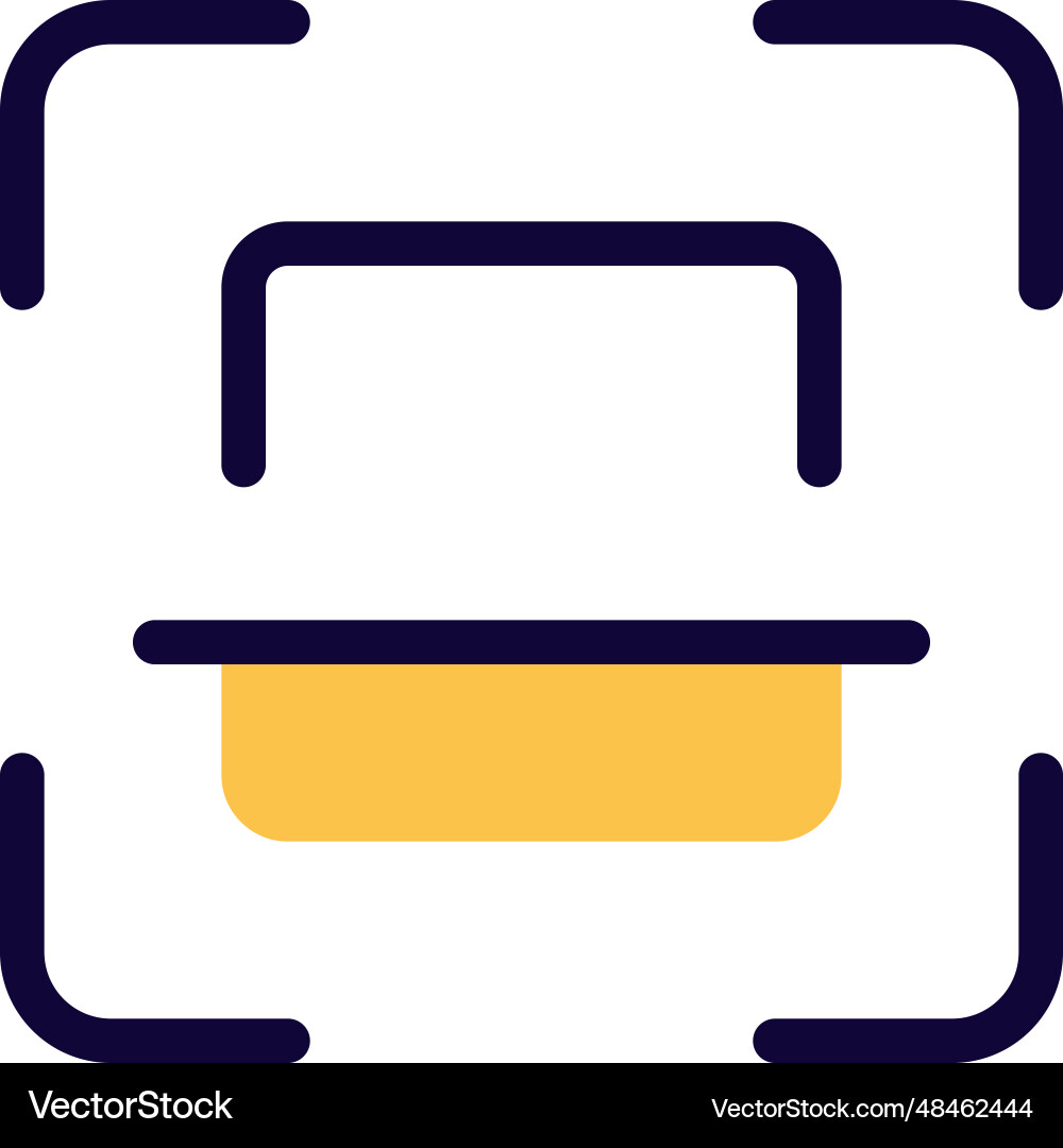 Scanner for reading qr codes and barcodes vector image