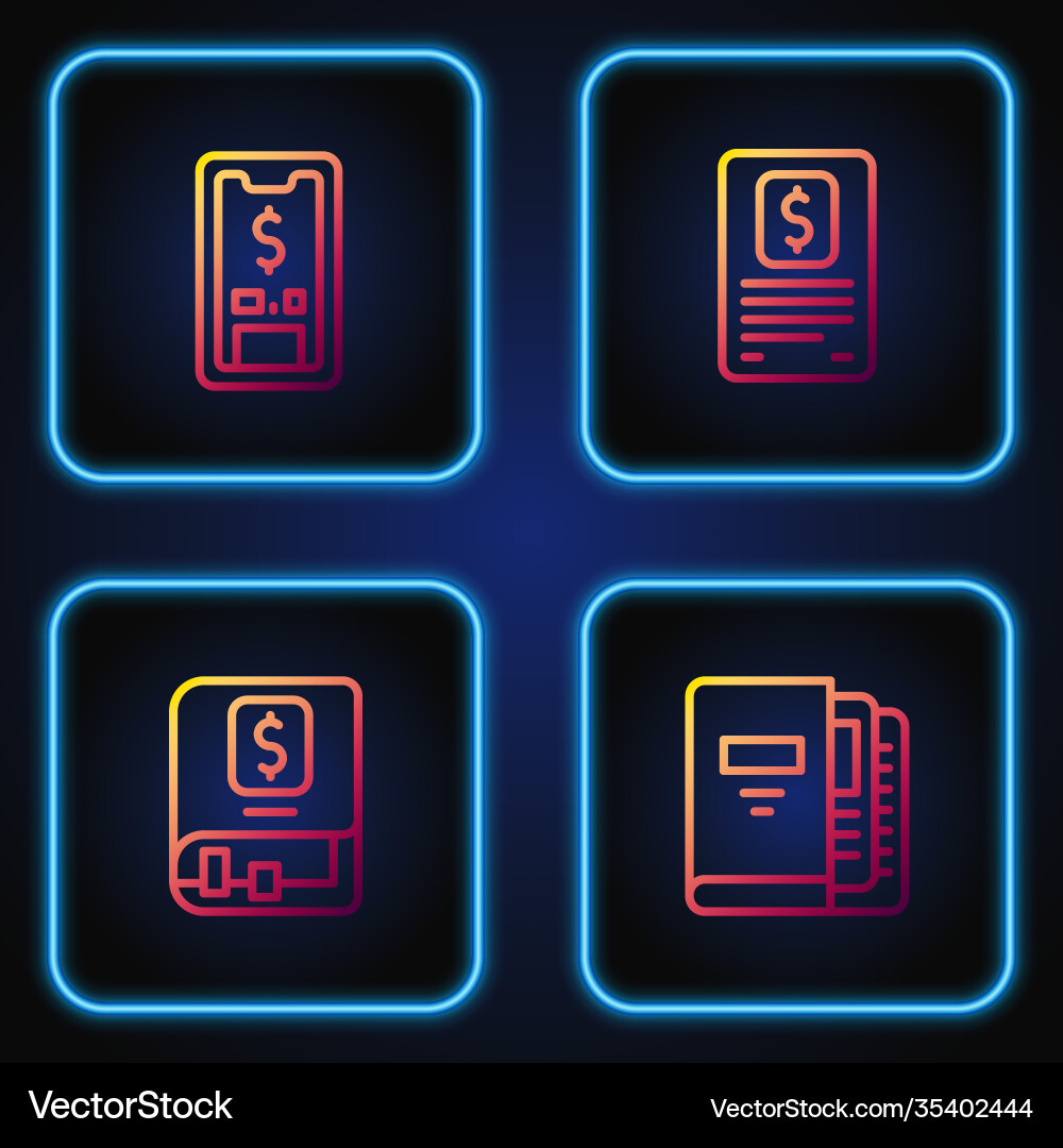 Set Line Office Ordner Finanzbuch mobile Set Line Office Ordner Finanzbuch mobile Vektorbild