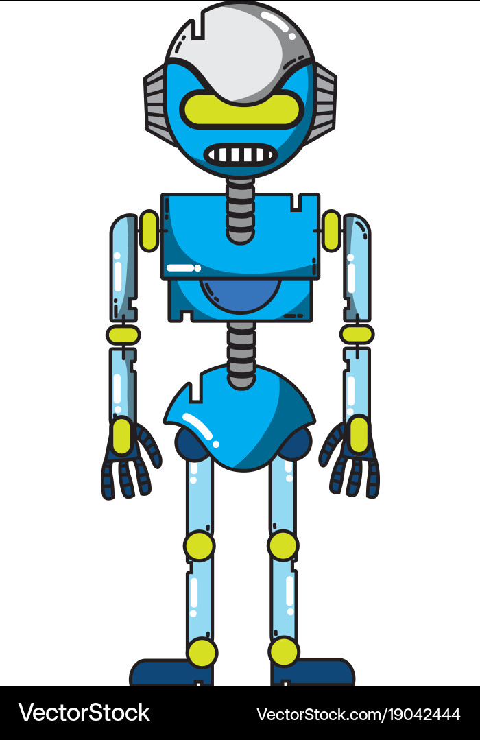 Technology robot with robotic body design vector image