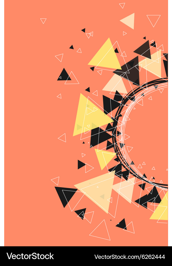 Triangles stars and circle pattern background Vector Image