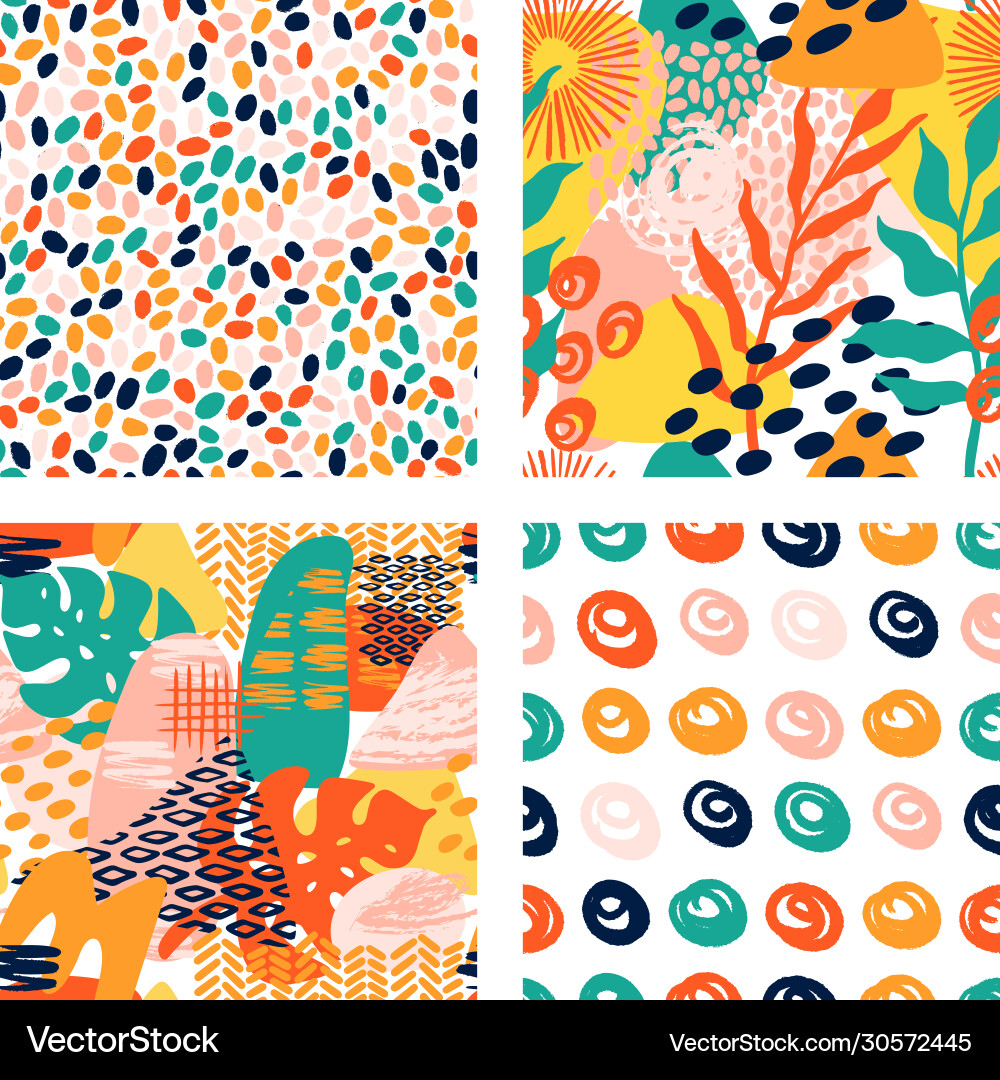 Abstract shapes geometric pattern set Abstract shapes geometric pattern set vector image