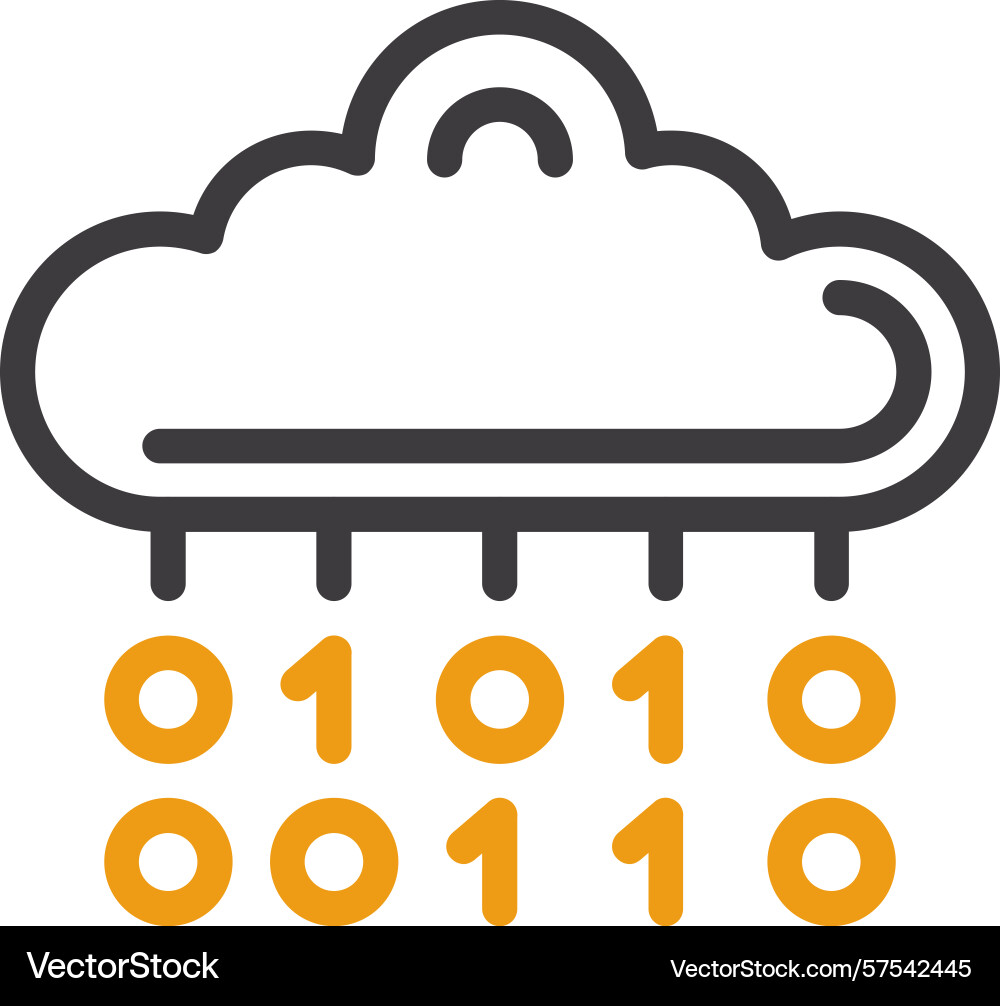 Binary code two color icon vector image
