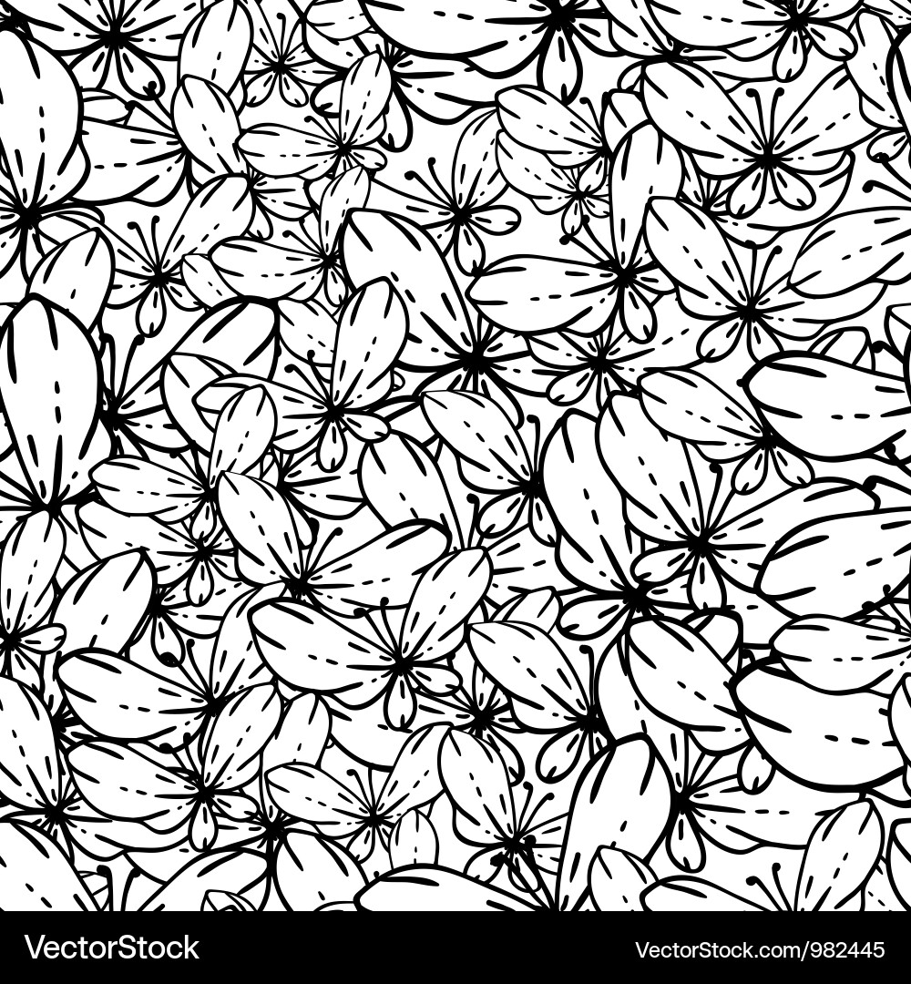 Black and White Butterfly Pattern vector image