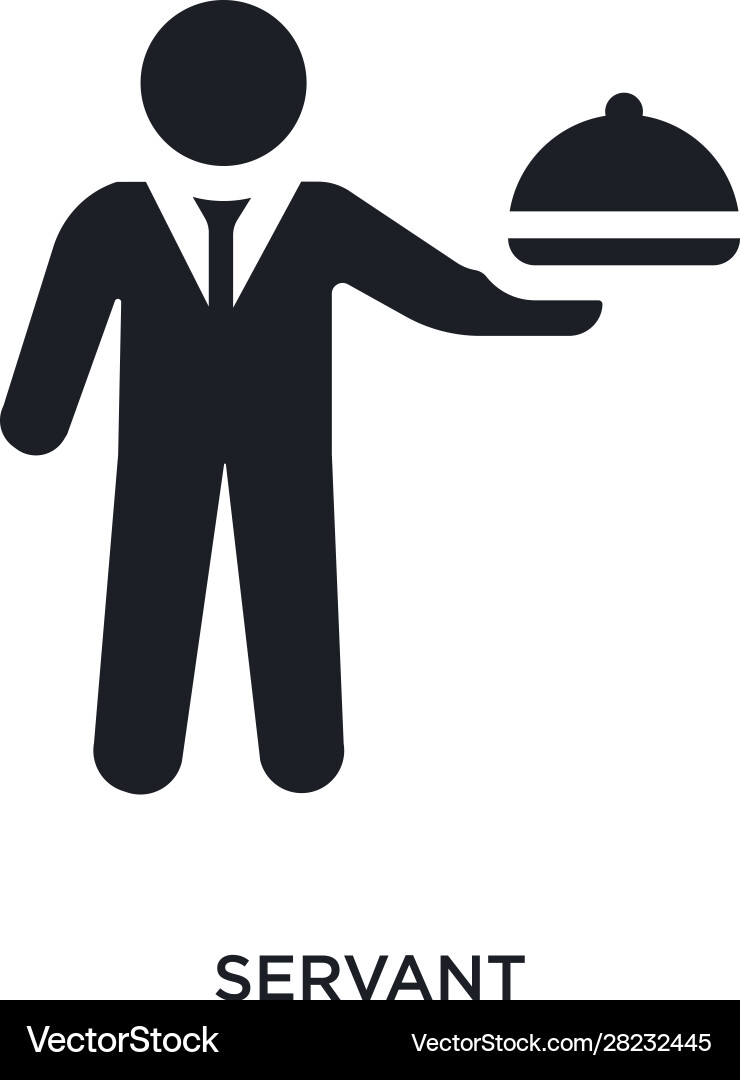 Black servant isolated icon simple element from Vector Image